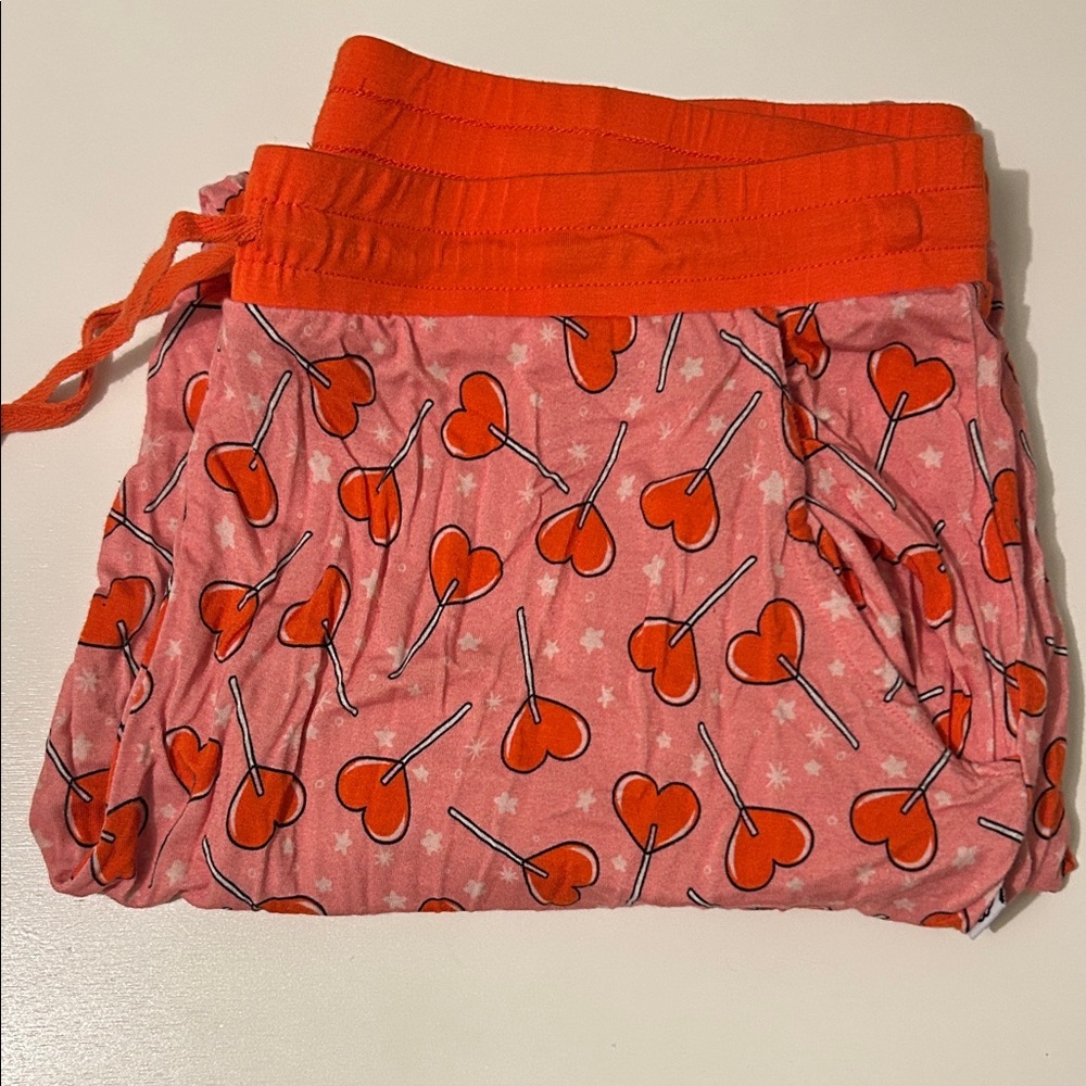 Women's Heart Patterned Pajama Shorts
